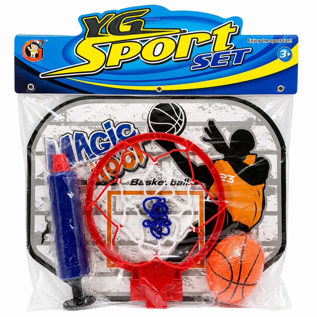 Kids Mini Basketball Hoop Set with Ball and Pump – Indoor Door-Mount Sports Toy
