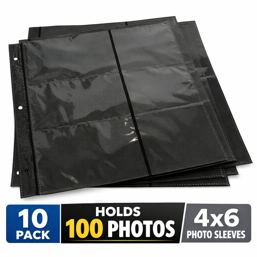 4x6 Photo Storage Pages – 10Pcs Pack – 100 Photo Capacity Binder Inserts