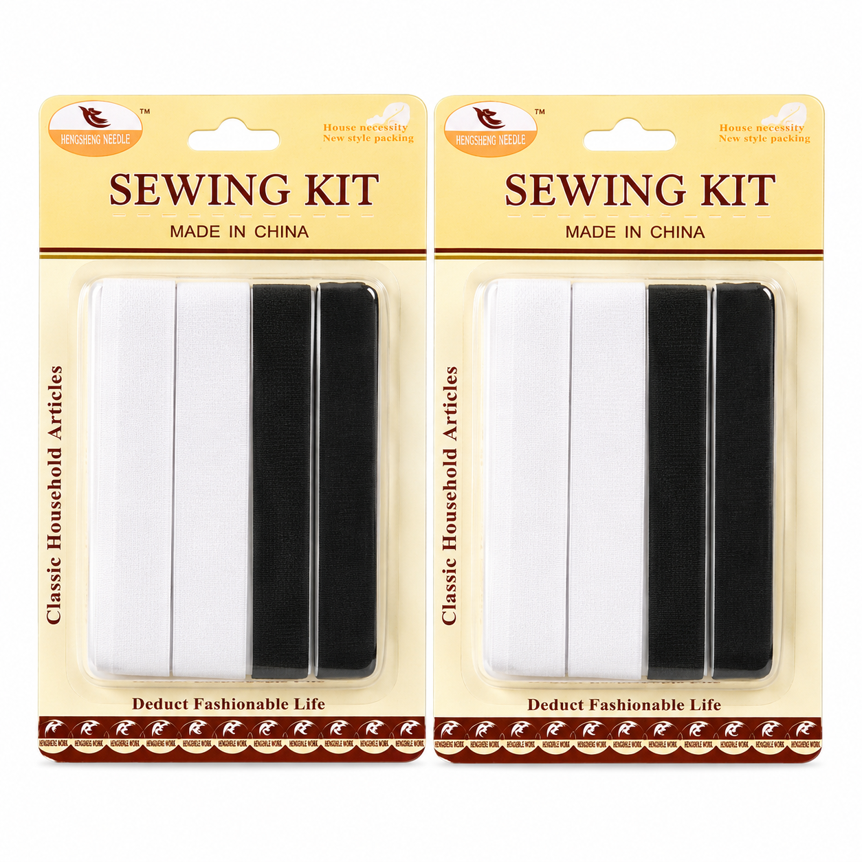Black & White Hook and Loop Fastener Tape Set – Sewing & Craft Use